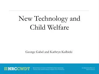 New Technology and Child Welfare
