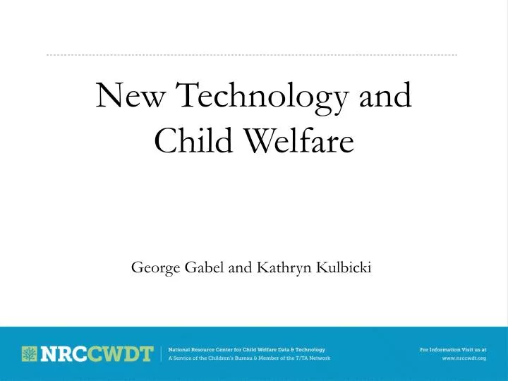 new technology and child welfare