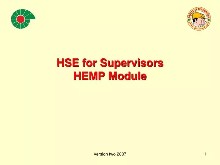 hse for supervisors hemp module