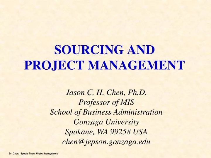 sourcing and project management