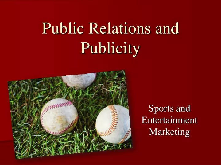 public relations and publicity