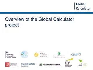 Overview of the Global Calculator project