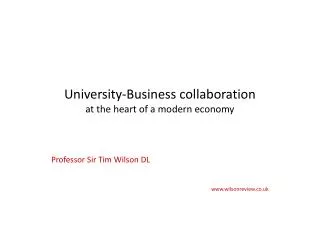 University-Business collaboration at the heart of a modern economy