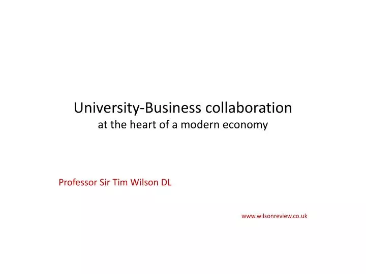 university business collaboration at the heart of a modern economy