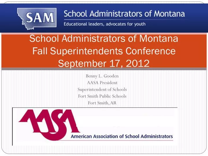 school administrators of montana fall superintendents conference september 17 2012