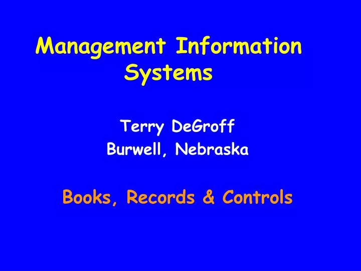 management information systems