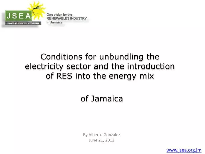 conditions for unbundling the electricity sector and the introduction of res into the energy mix