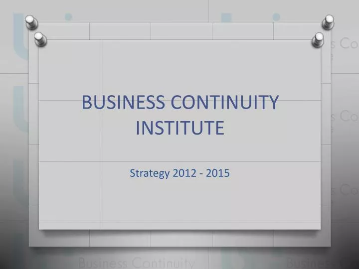 business continuity institute