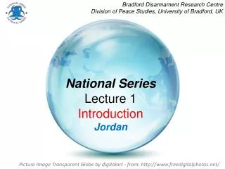 National Series Lecture 1 Introduction Jordan