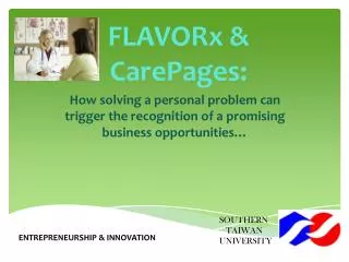 FLAVORx &amp; CarePages :