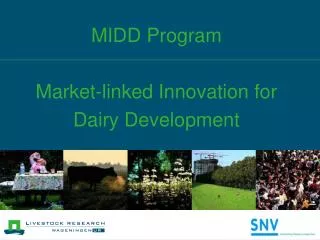 MIDD Program Market-linked Innovation for Dairy Development