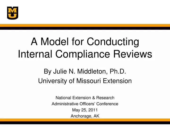 a model for conducting internal compliance reviews
