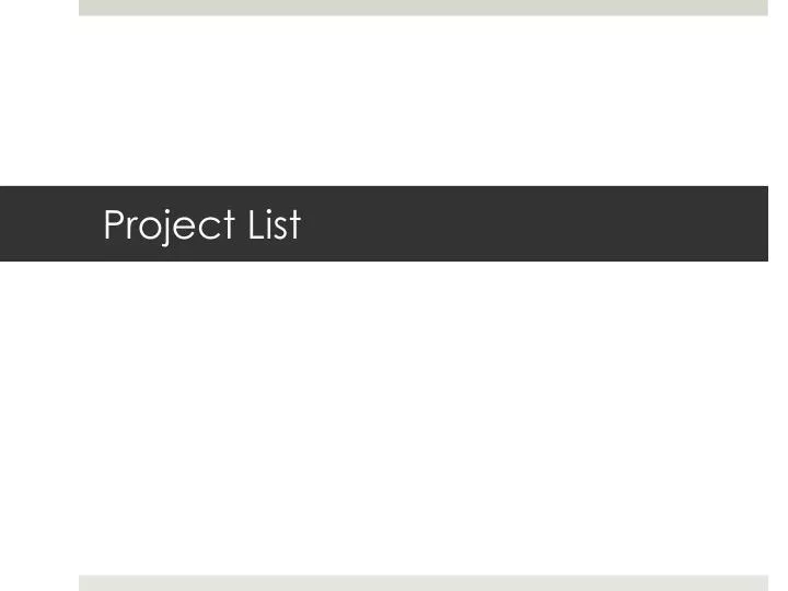 project list
