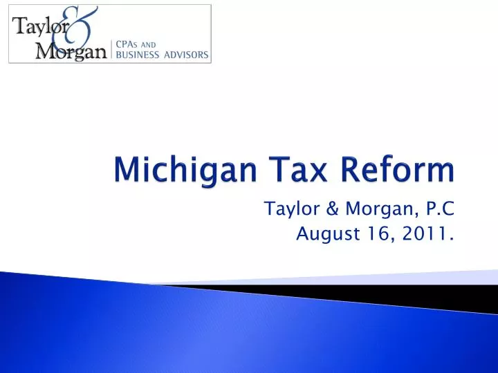 michigan tax reform