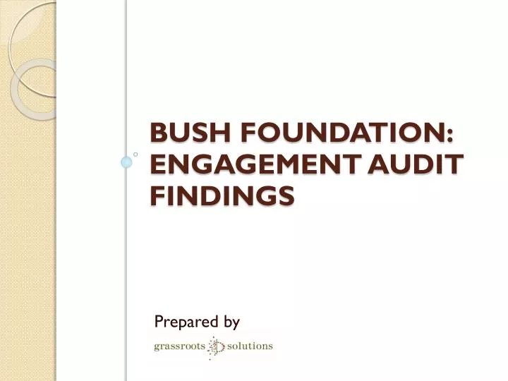bush foundation engagement audit findings