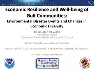 Economic Resilience and Well-being of Gulf Communities: Environmental Disaster Events and Changes in Economic Diversity