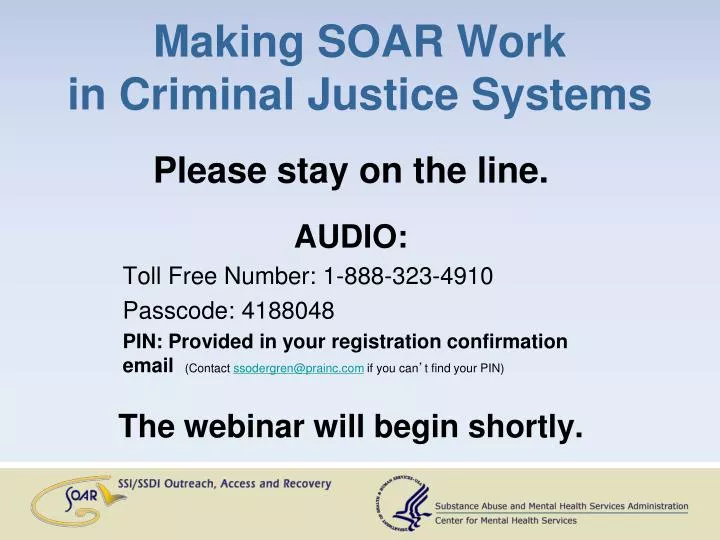 making soar work in criminal justice systems