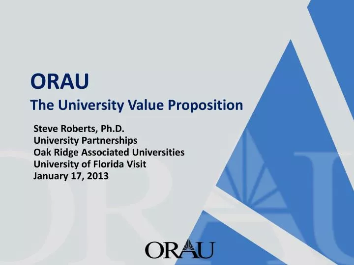 orau the university value proposition