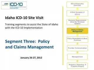 segment three policy and claims management