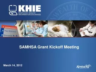 SAMHSA Grant Kickoff Meeting