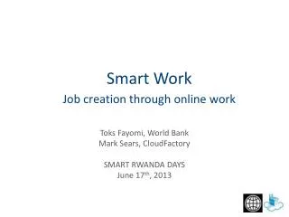 Job creation through online work