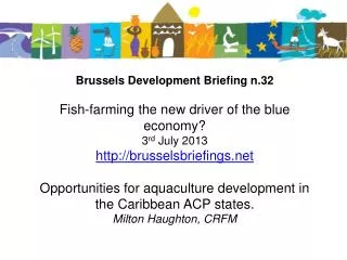 Opportunities for aquaculture development in the Caribbean ACP States