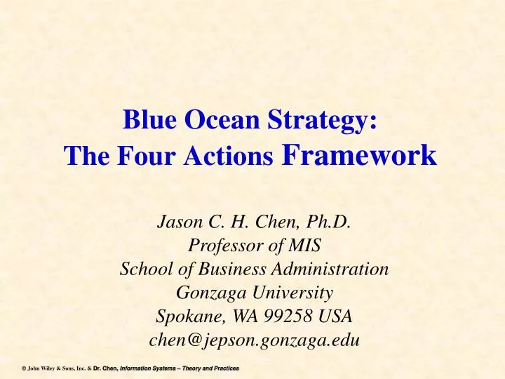 blue ocean strategy the four actions framework