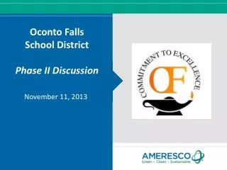 Oconto Falls School District Phase II Discussion