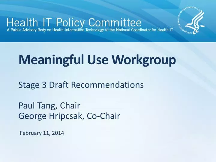 meaningful use workgroup