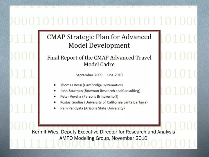 overview of cmap s advanced travel model cadre