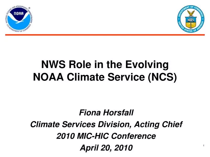 nws role in the evolving noaa climate service ncs