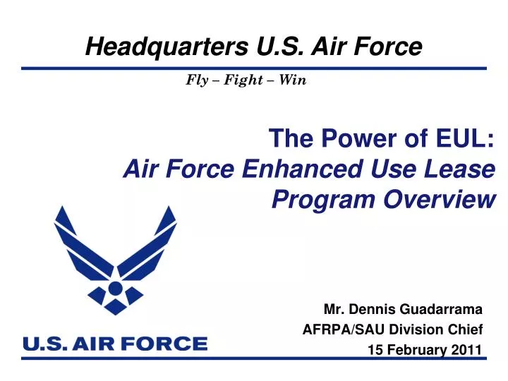the power of eul air force enhanced use lease program overview