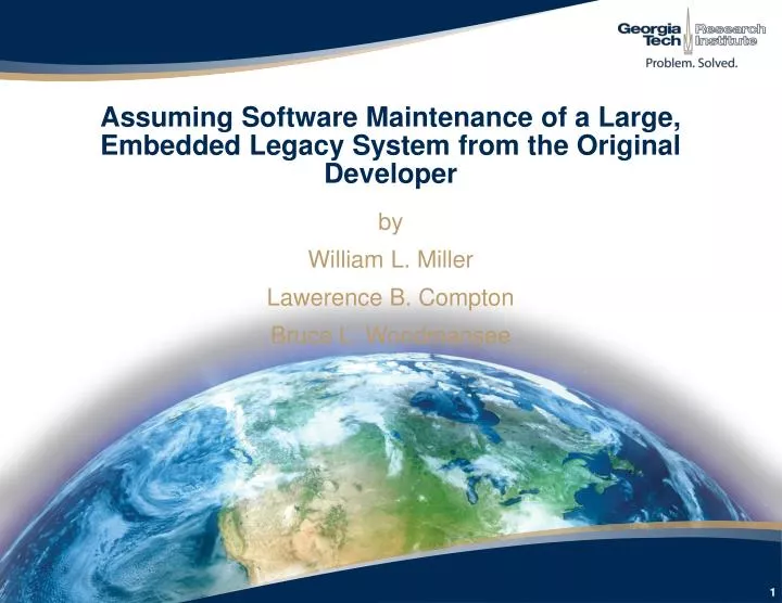 assuming software maintenance of a large embedded legacy system from the original developer