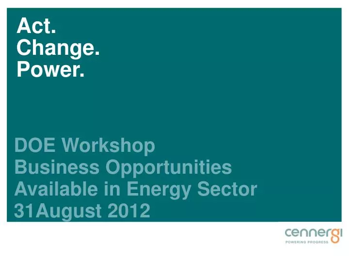 doe workshop business opportunities available in energy sector 31august 2012