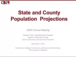 State and County Population Projections