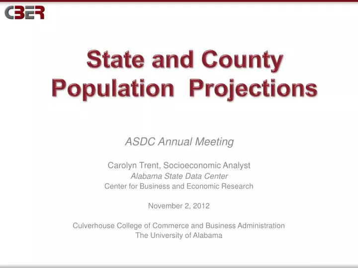 state and county population projections