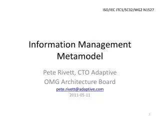 Information Management Metamodel