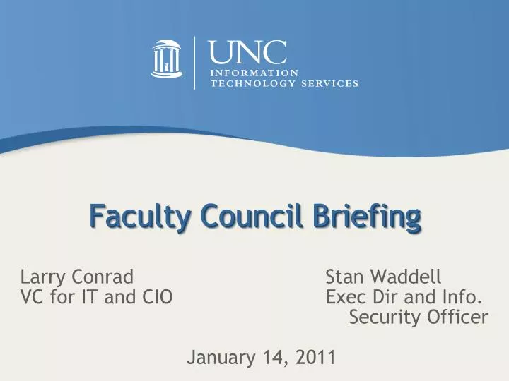 faculty council briefing