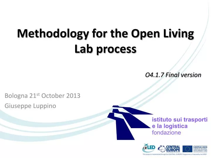methodology for the open living lab process