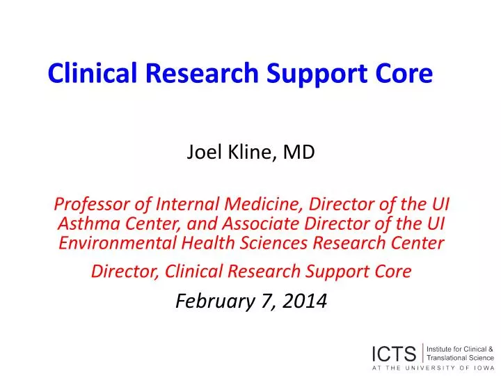 clinical research support core