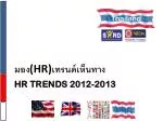 HR Trends 2012-2013 - slide 1