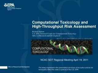 Computational Toxicology and High-Throughput Risk Assessment