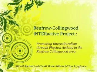 Renfrew-Collingwood INTERactive Project :