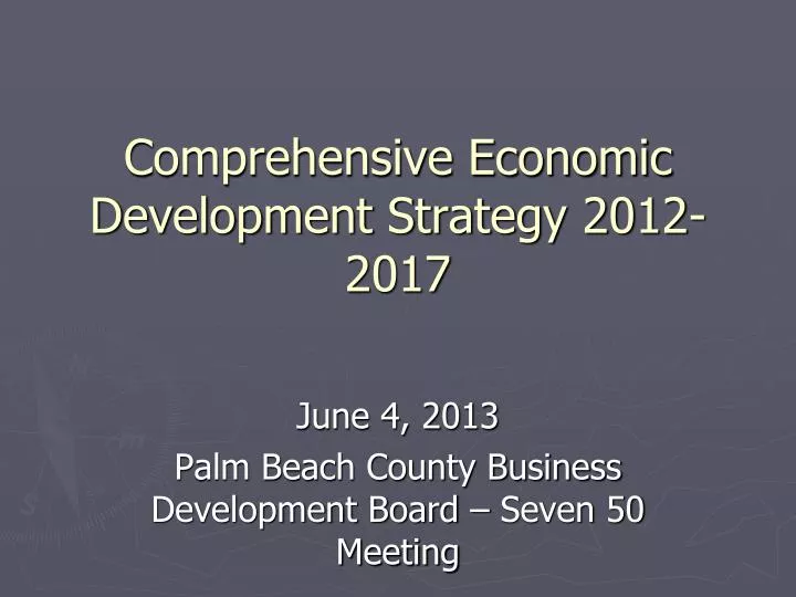 comprehensive economic development strategy 2012 2017