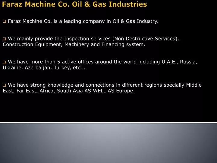 faraz machine co oil gas industries