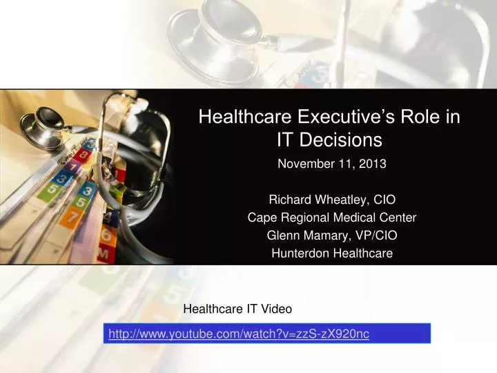 healthcare executive s role in it decisions