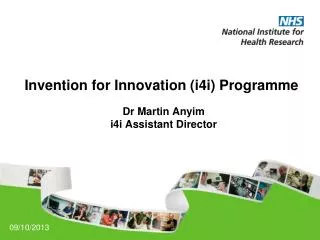 Invention for Innovation (i4i) Programme