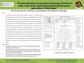 &quot;Finnish expertise for innovative bioenergy solutions in India: Case study: Optimizing biomass based power genera