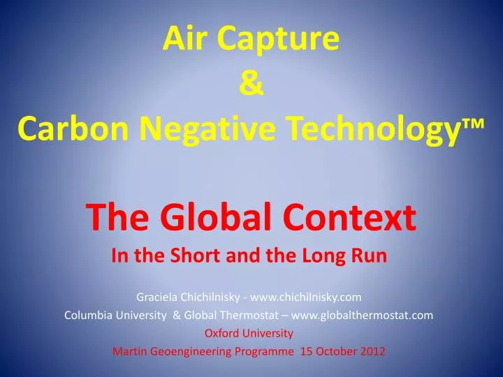 air capture carbon negative technology the global context