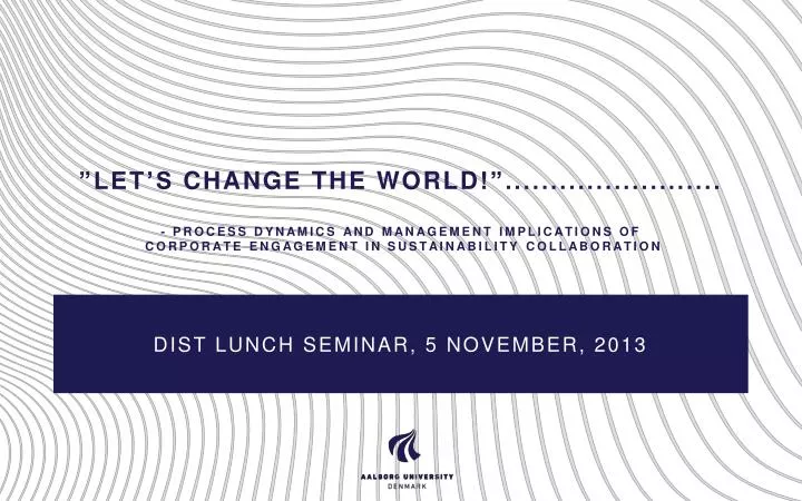 dist lunch seminar 5 november 2013